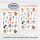 Bear and Plant Kit | Weekly Sticker Kit for Vertical Planners like Erin Condren | Homebody | KIT-385-A