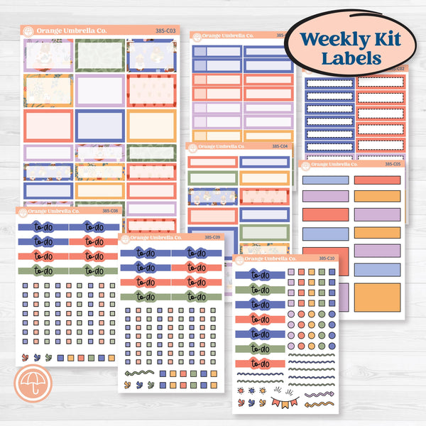 Bear and Plant Kit | Weekly Add-On Labels Planner Kit Stickers | Homebody | KIT-385-C