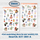Bear and Plant Kit | Journaling Kit Planner Stickers | Homebody | KIT-385-D
