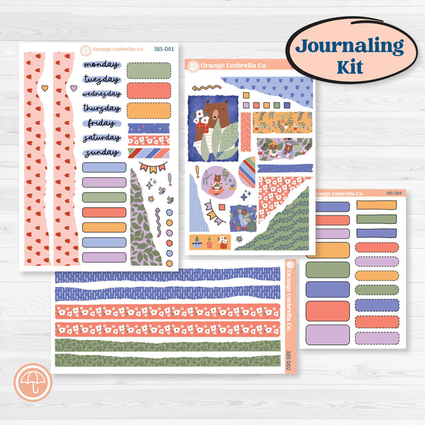 Bear and Plant Kit | Journaling Kit Planner Stickers | Homebody | KIT-385-D