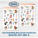 Bear and Plant Kit | Freestyle Kit Any Planner Kit Stickers | Homebody | KIT-385-K
