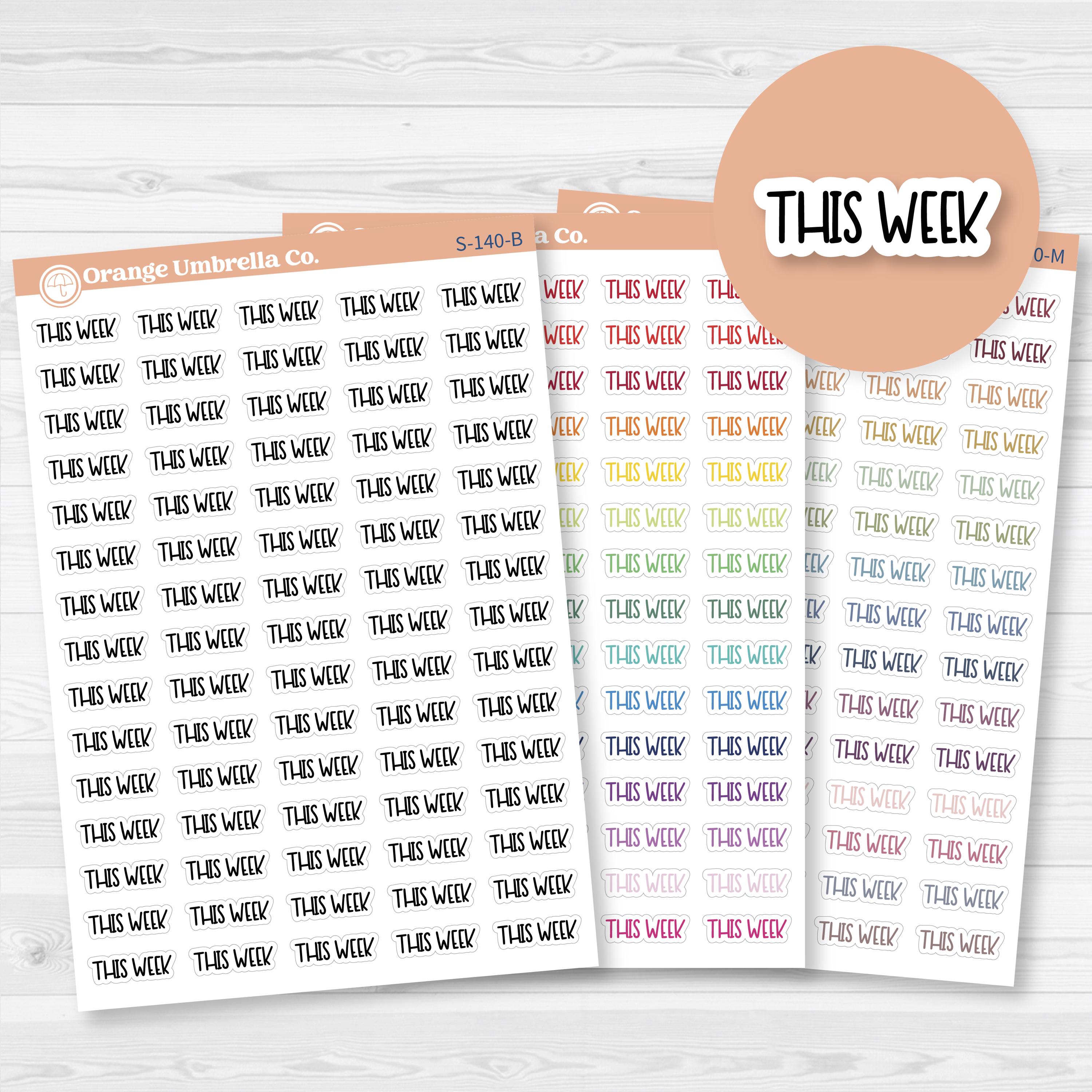 This Week Planner Stickers | F8 | S-140