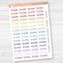 No School Planner Stickers | F8 | S-173
