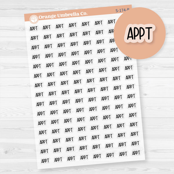 Appointment Planner Stickers | F8 | Clear Matte | S-174-BCM