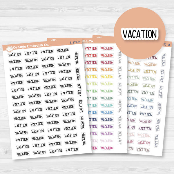 Vacation Planner Stickers | F8 | S-177