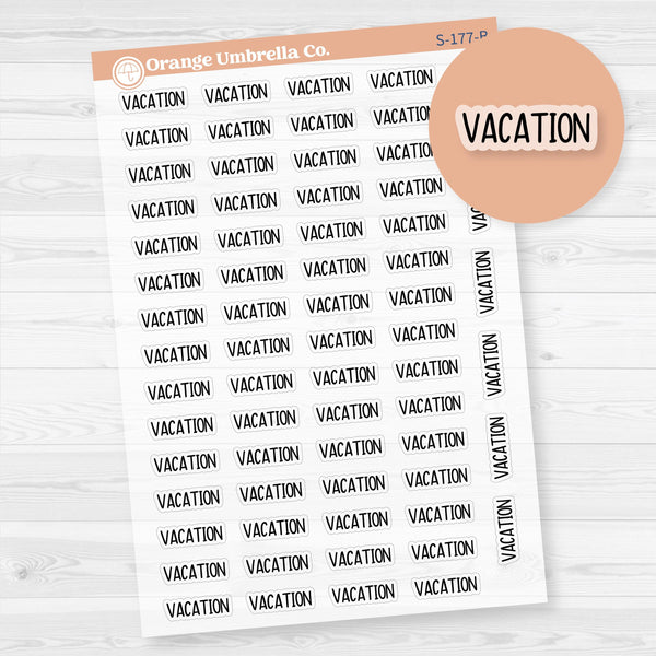 Vacation Planner Stickers | F8 | Clear Matte | S-177-BCM