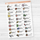 June Wacky Holidays Script Planner Stickers | F17 | E-330