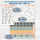 Travel Vacation Planner Kit | Hobonichi Cousin Weekly & Daily Planner Kit Stickers | Adventure Awaits | KIT-387-E