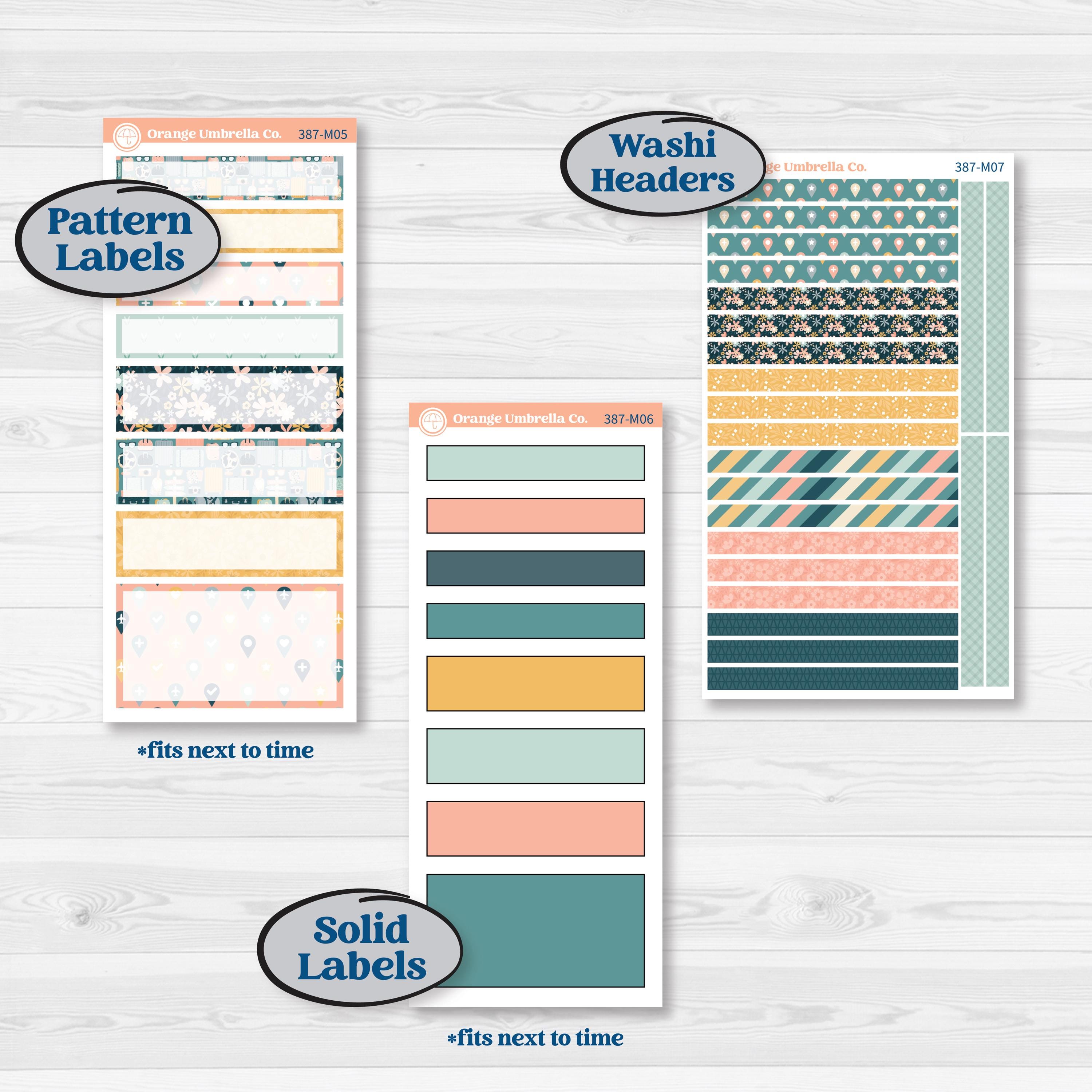 Travel Vacation Planner Kit | 7x9 Erin Condren Daily Duo Planner Kit Stickers | Adventure Awaits | KIT-387-M