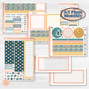 Travel Vacation Planner Kit | A5 Plum Monthly & Dashboard Planner Kit Stickers | Adventure Awaits | KIT-387-S