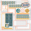 Travel Vacation Planner Kit | 7x9 Plum Monthly & Dashboard Planner Kit Stickers | Adventure Awaits | KIT-387-T