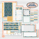 Travel Vacation Planner Kit | A5 Erin Condren Monthly & Dashboard Planner Kit Stickers | Adventure Awaits | KIT-387-V