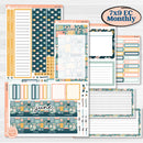 Travel Vacation Planner Kit | 7x9 Erin Condren Life Planner Monthly & Dashboard Planner Kit Stickers | Adventure Awaits | KIT-387-W