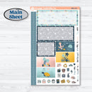 Summer Ocean Beach Kit | Plum Vertical Priorities 7x9 Planner Kit Stickers | Seas the Day | KIT-388 -J