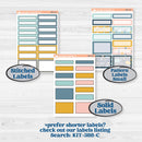 Summer Ocean Beach Kit | A5 Daily Duo Planner Kit Stickers | Seas the Day | KIT-388-L