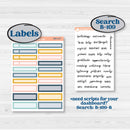 Summer Ocean Beach Kit | 8.5x11 Plum Monthly & Dashboard Planner Kit Stickers | Seas the Day | KIT-388-U