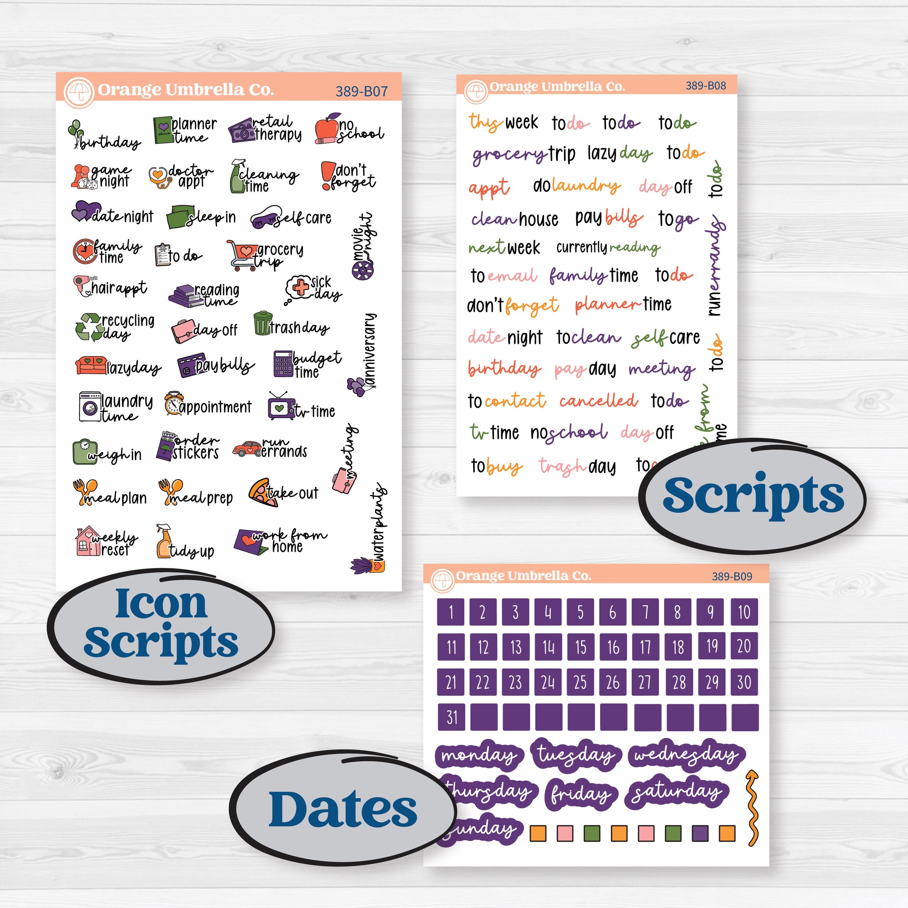 Summer Fruit Kit | Weekly Add-On Planner Kit Stickers | Ripe | KIT-389-B