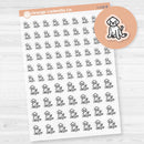 Walk Dog | Feed Dog | Groom Dog | Hand Doodled Icons Planner Stickers | Clear Matte | I-118-BCM