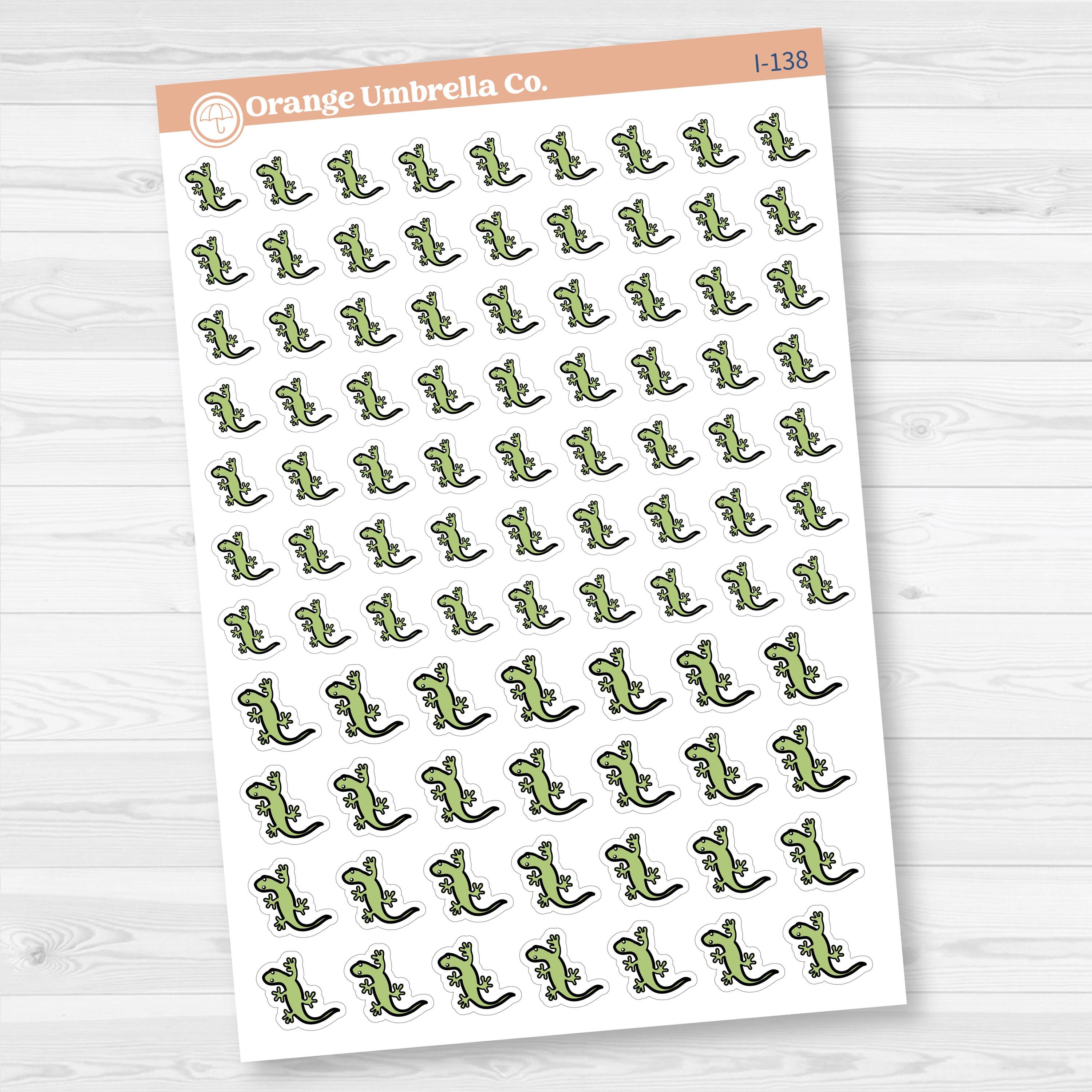 Lizard Icons | Feed Gecko | Hand Doodled Icons Planner Stickers | I-138