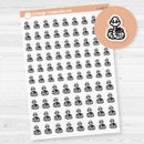 Feed Snake | Clean Snake Cage | Hand Doodled Icons Planner Stickers | Clear Matte | I-140-BCM