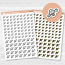 Feed Turtle | Clean Turtle Cage | Hand Doodled Icons Planner Stickers | I-141