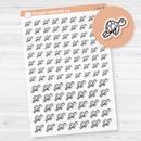 Feed Turtle | Clean Turtle Cage | Hand Doodled Icons Planner Stickers | Clear Matte | I-141-BCM