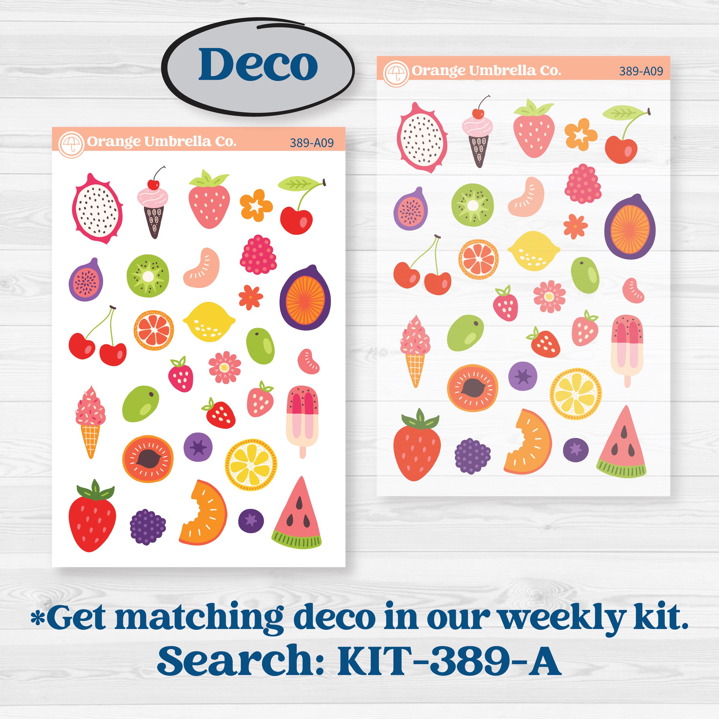 Summer Fruit Kit | Journaling Kit Planner Stickers | Ripe | KIT-389-D