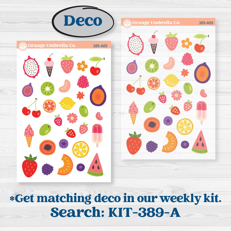 Summer Fruit Kit | Journaling Kit Planner Stickers | Ripe | KIT-389-D