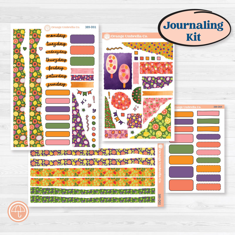 Summer Fruit Kit | Journaling Kit Planner Stickers | Ripe | KIT-389-D