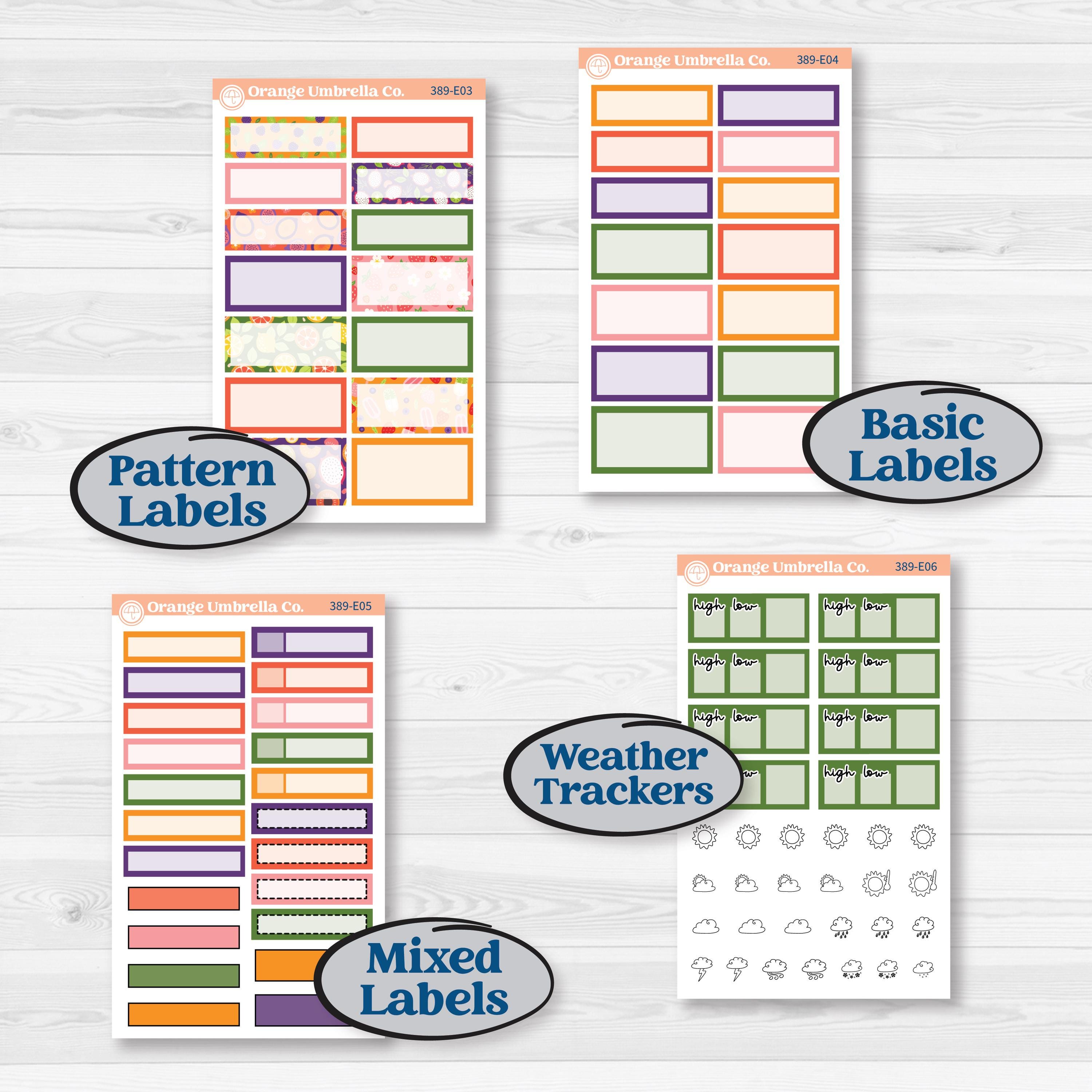 Summer Fruit Kit | Hobonichi Cousin Weekly & Daily Planner Kit Stickers | Ripe | KIT-389-E