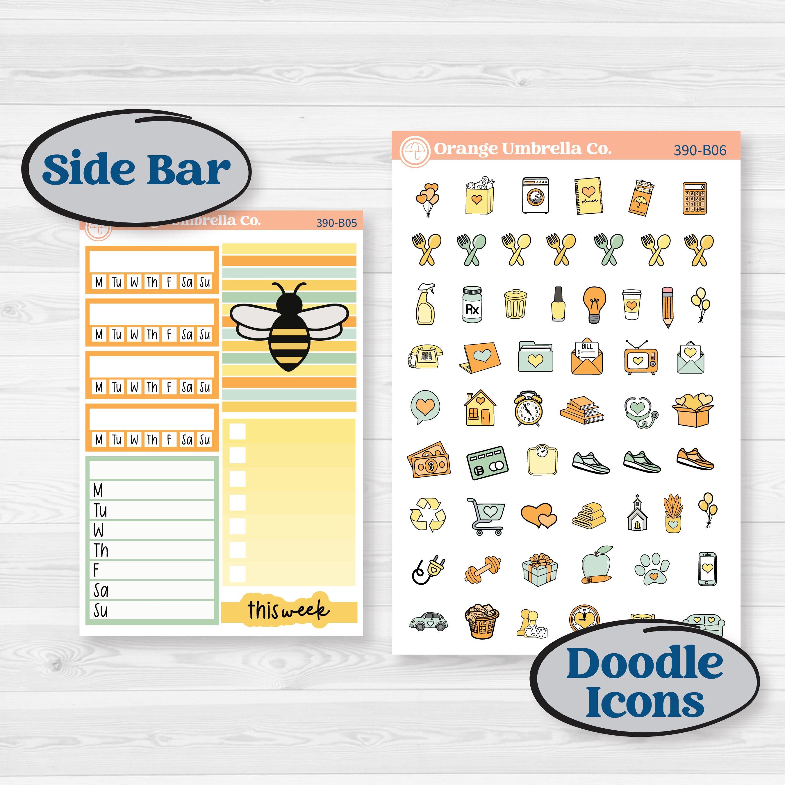 Bee Planner Kit | Weekly Add-On Planner Kit Stickers | Buzz Off | KIT-390-B