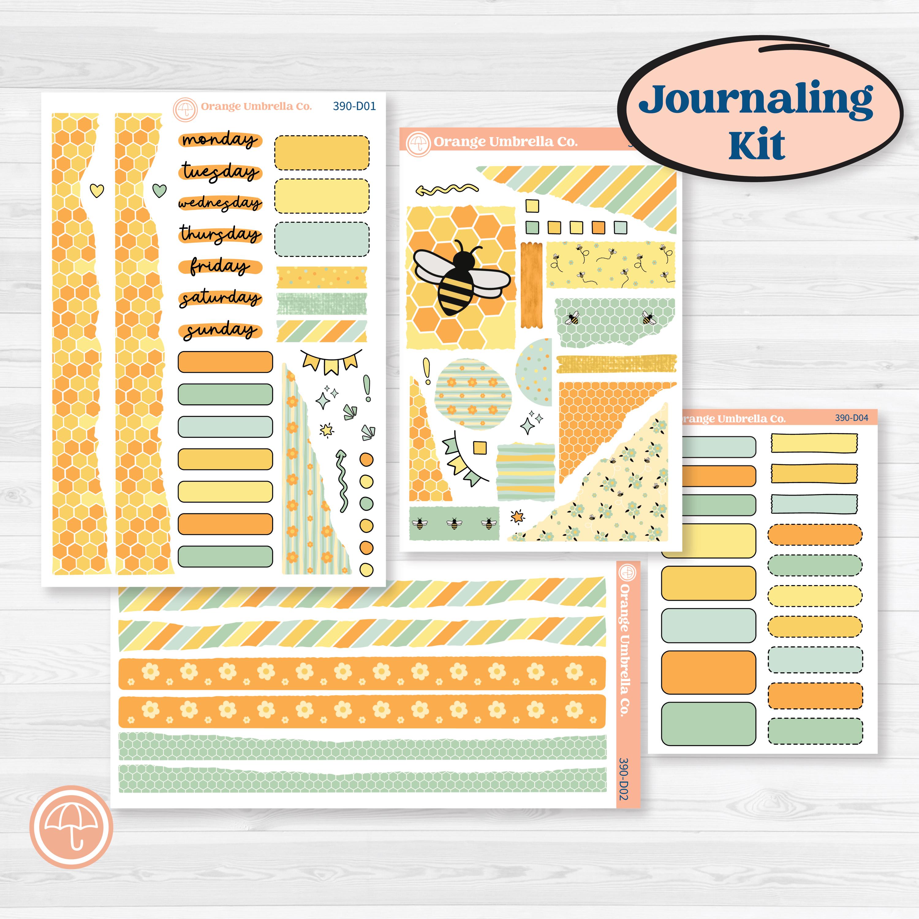 Bee Planner Kit | Journaling Kit Planner Stickers | Buzz Off | KIT-390-D