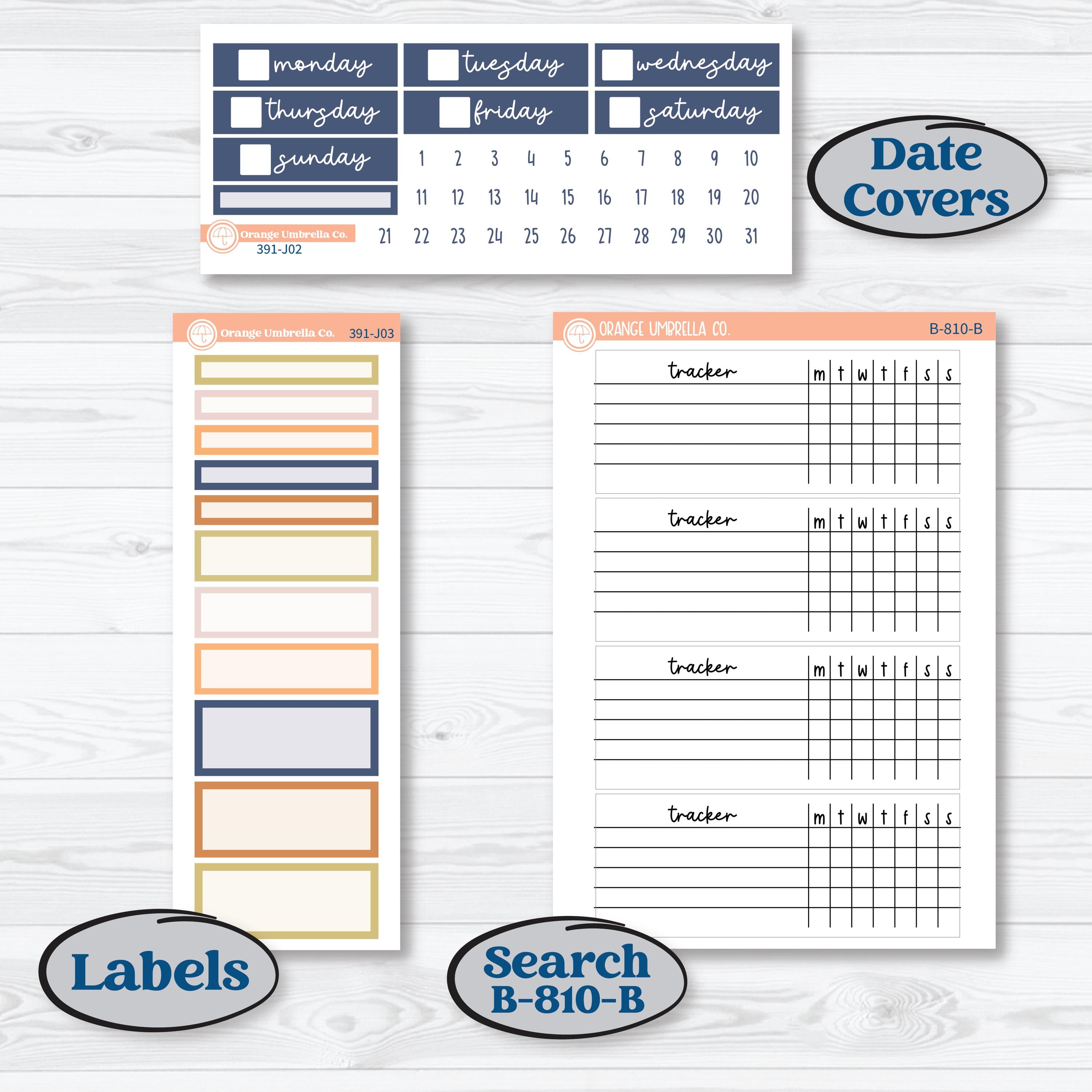 Fun Animal Kit | Plum Vertical Priorities 7x9 Planner Kit Stickers | Gone With The Wild | KIT-391-J