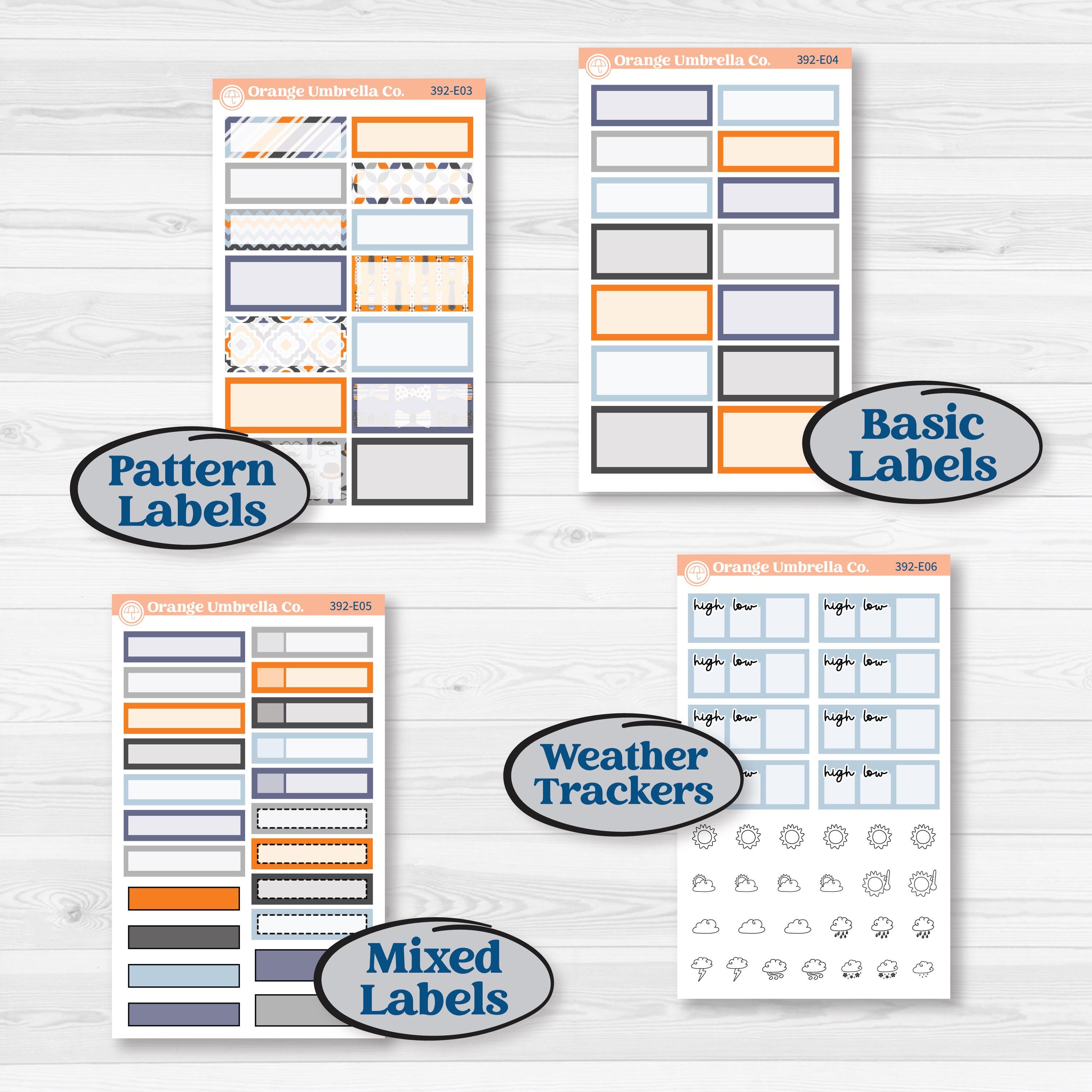Father’s Day Kit | Hobonichi Cousin Weekly & Daily Planner Kit Stickers | Dapper Dad | KIT-392-E
