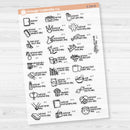 August Wacky Holidays Script Planner Stickers | F17 | E-334