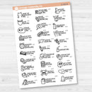 September Wacky Holidays Script Planner Stickers | F17 | E-336