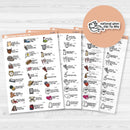 September Wacky Holidays Script Planner Stickers | F17 | E-336