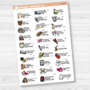 September Wacky Holidays Mini Script Planner Stickers | F17 | E-337