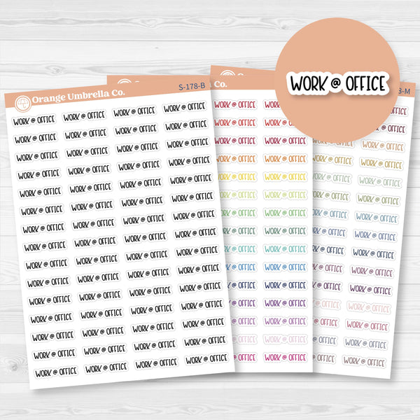 Work At Office Script Planner Stickers | F8 | S-178