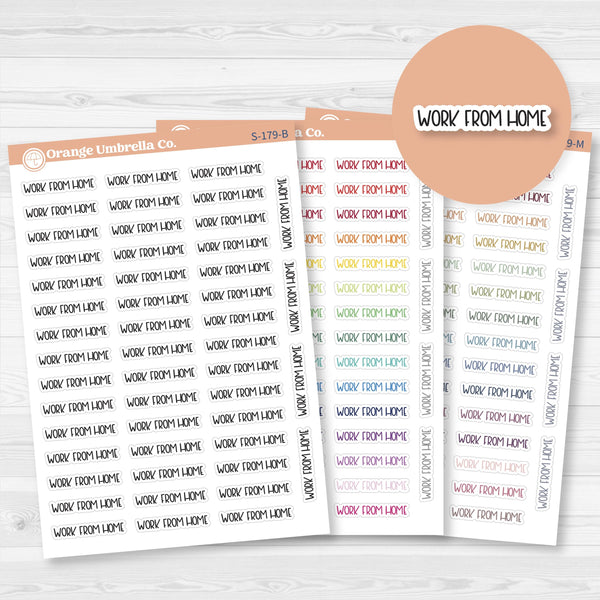 Work From Home Planner Stickers | F8 | S-179