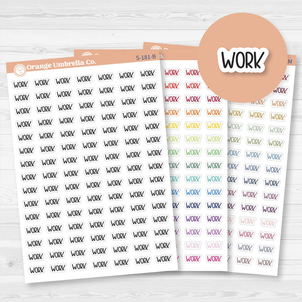 Work Script Planner Stickers | F8 | S-181