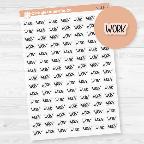 Work Script Planner Stickers | F8 | Clear Matte | S-181-BCM