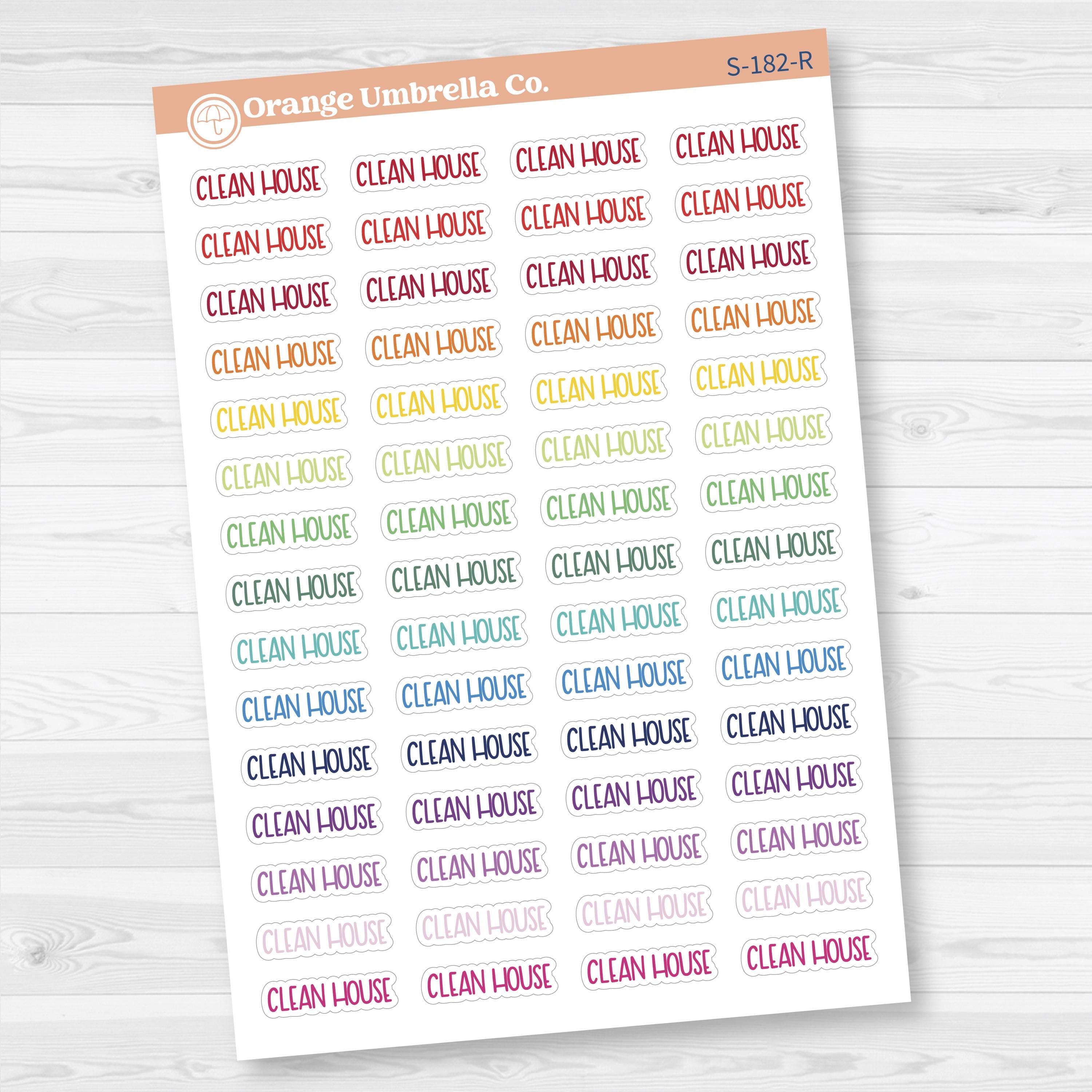 Clean House Script Planner Stickers | F8 | S-182