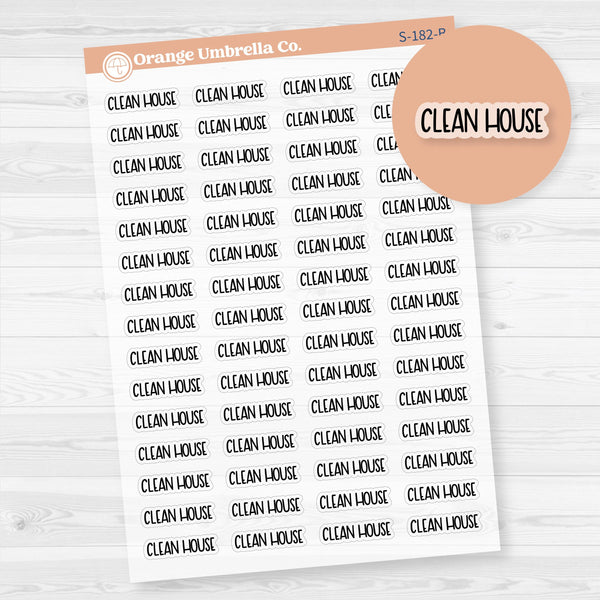 Clean House Script Planner Stickers | F8 | Clear Matte | S-182-BCM