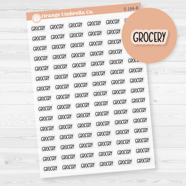 Grocery Planner Stickers | F8 | Clear Matte | S-184-BCM