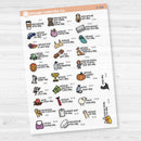 October Wacky Holidays Script Planner Stickers | F17 | E-338