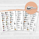 October Wacky Holidays Script Planner Stickers | F17 | E-338