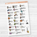 October Wacky Holidays Mini Script Planner Stickers | F17 | E-339