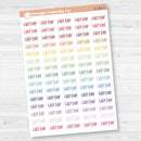 Lazy Day Planner Stickers | F8 | S-188