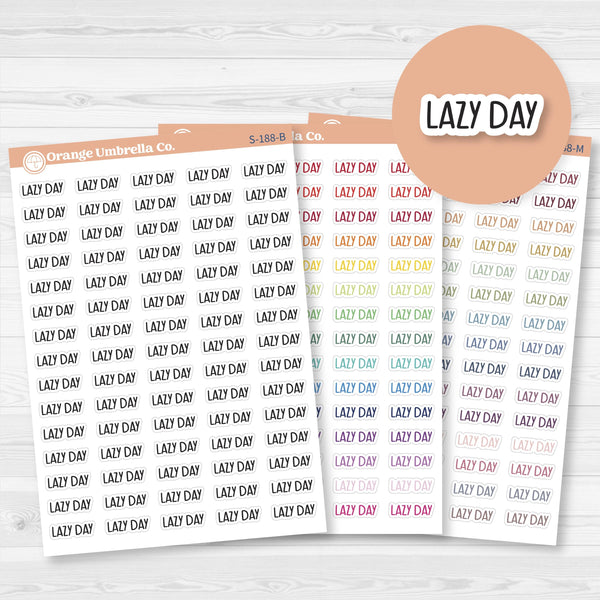 Lazy Day Planner Stickers | F8 | S-188